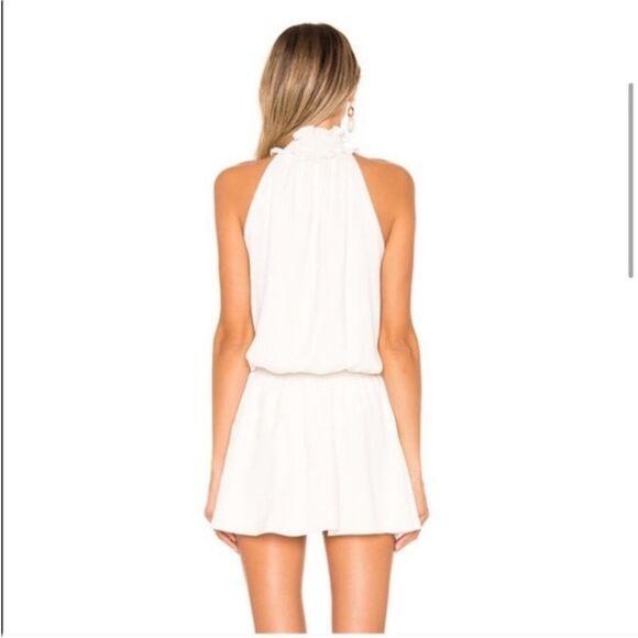 Amanda Uprichard White Kimmie High Neck Halter Dress - Picture 3 of 10